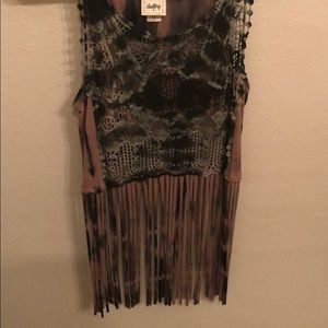 Buckle Daytrip fringe shirt small
